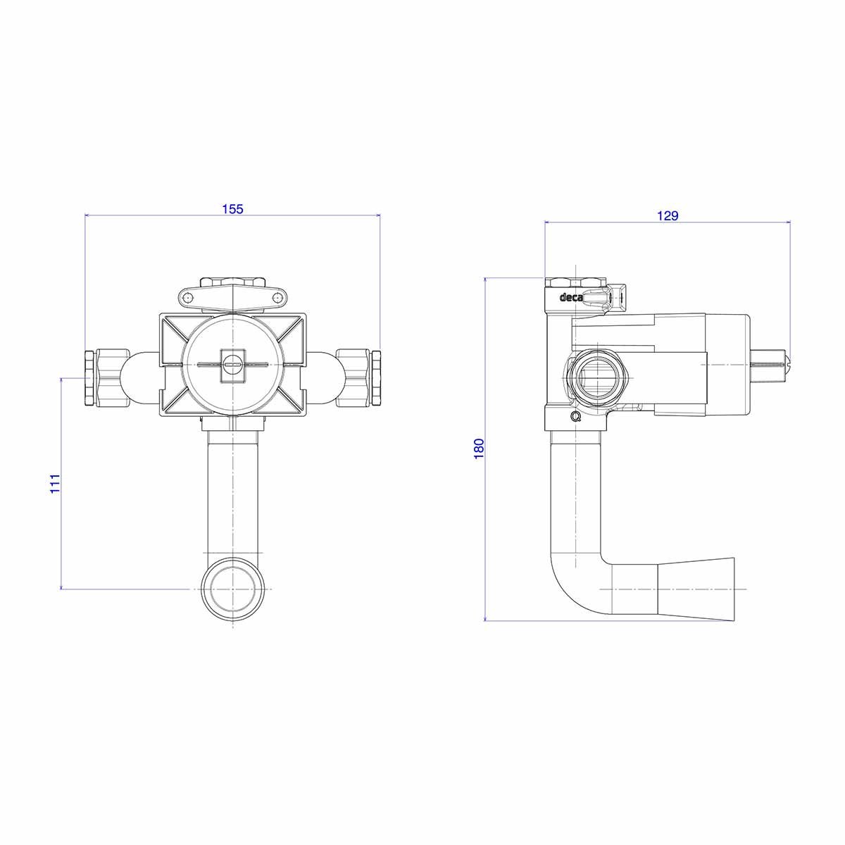 Base Misturador Monocomando para Ducha Higiênica — foto 2