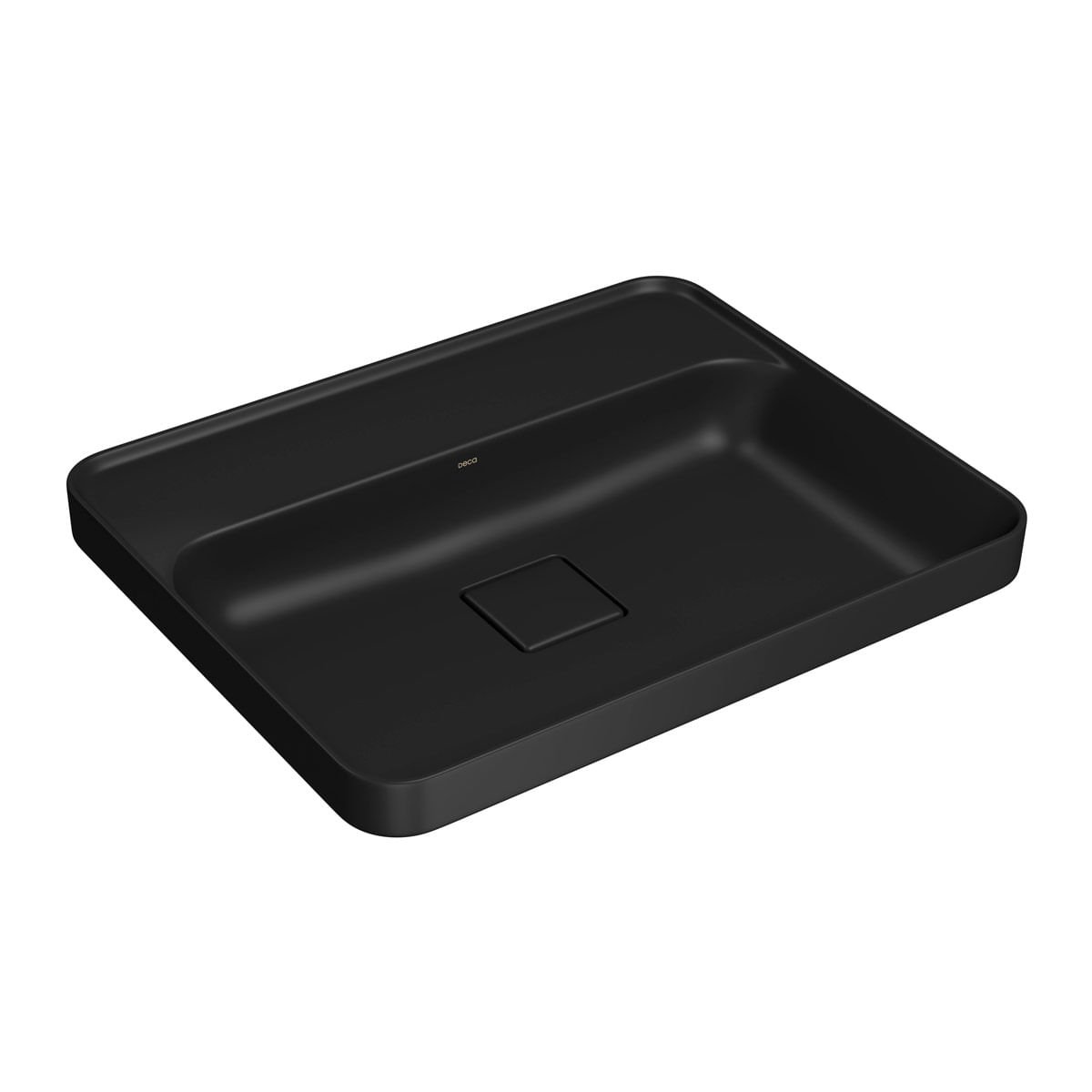 Cuba de Sobrepor com Mesa Retangular 50cm Slim Ébano Fosco