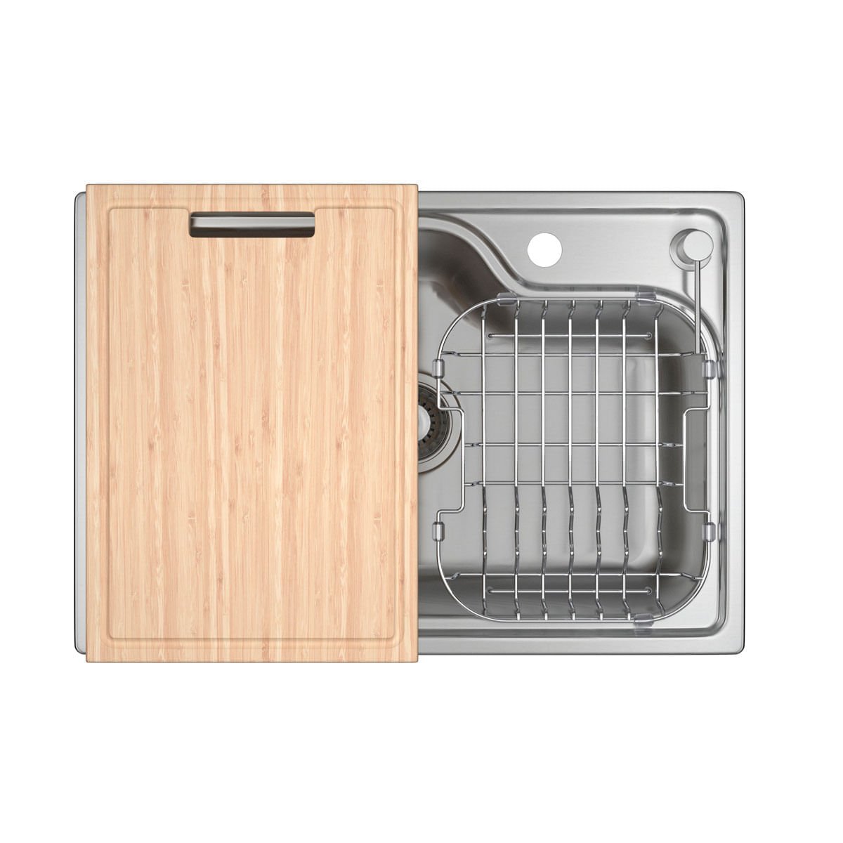 Cuba de Cozinha Retangular com Deck e Acessórios 60x40cm Facile — foto 4