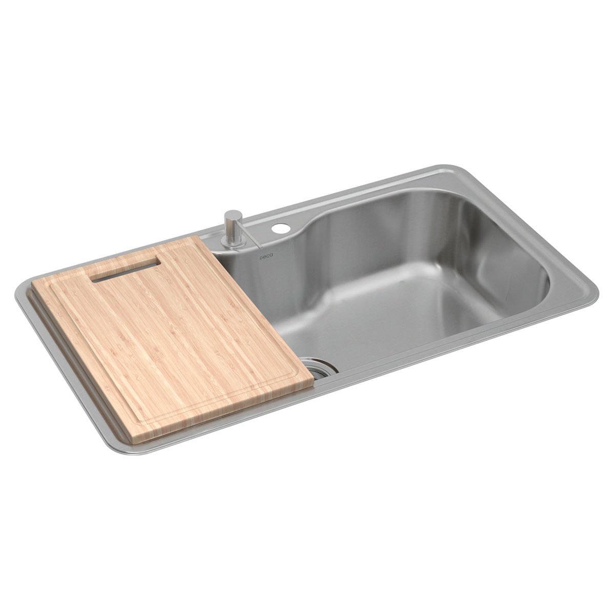 Cuba de Cozinha Retangular com Deck e Acessórios 80x40 Facile