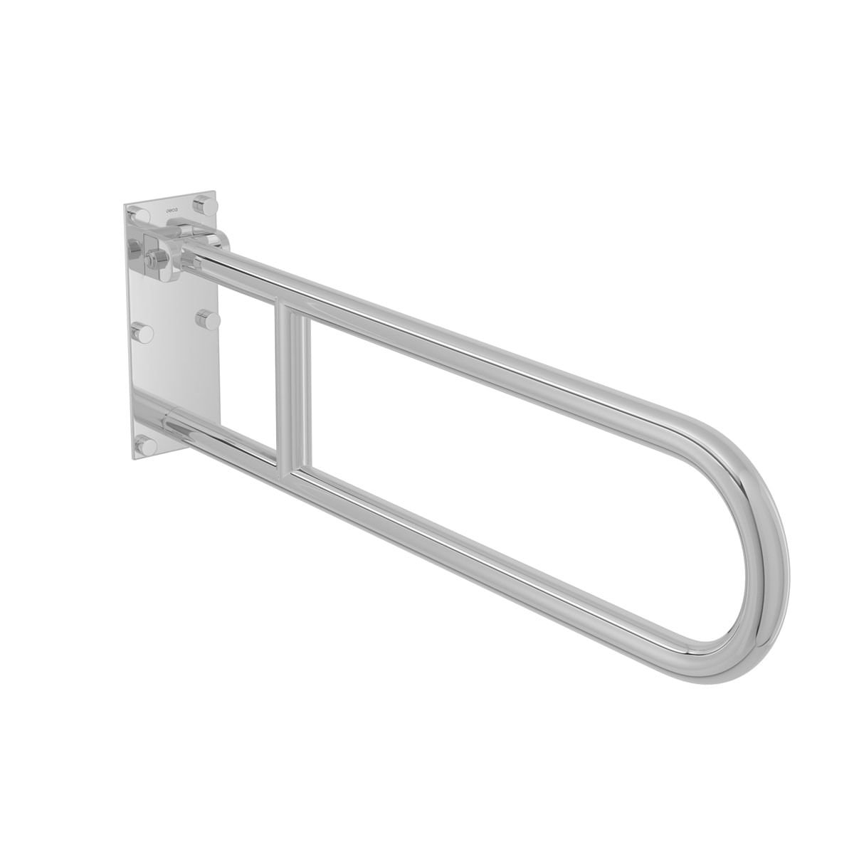Barra de Apoio Lateral Articulada 80cm Conforto Aço Polido