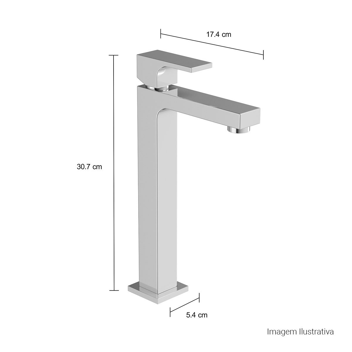Misturador Monocomando de Mesa Bica Alta para Lavatório Unic — foto 7