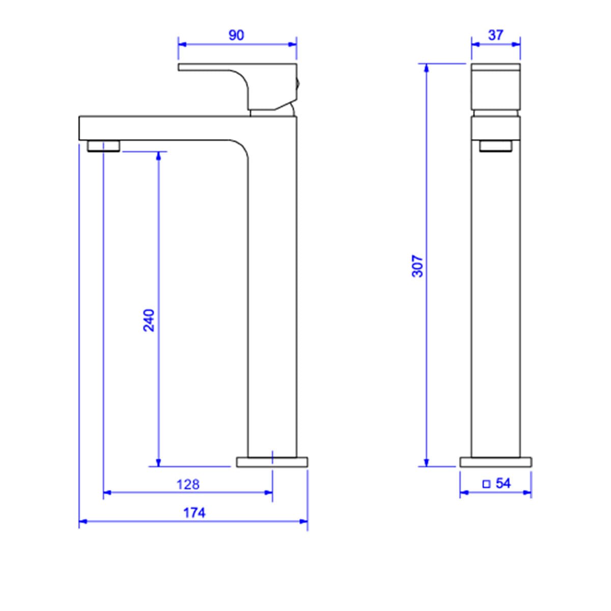 Misturador Monocomando de Mesa Bica Alta para Lavatório Unic — foto 5