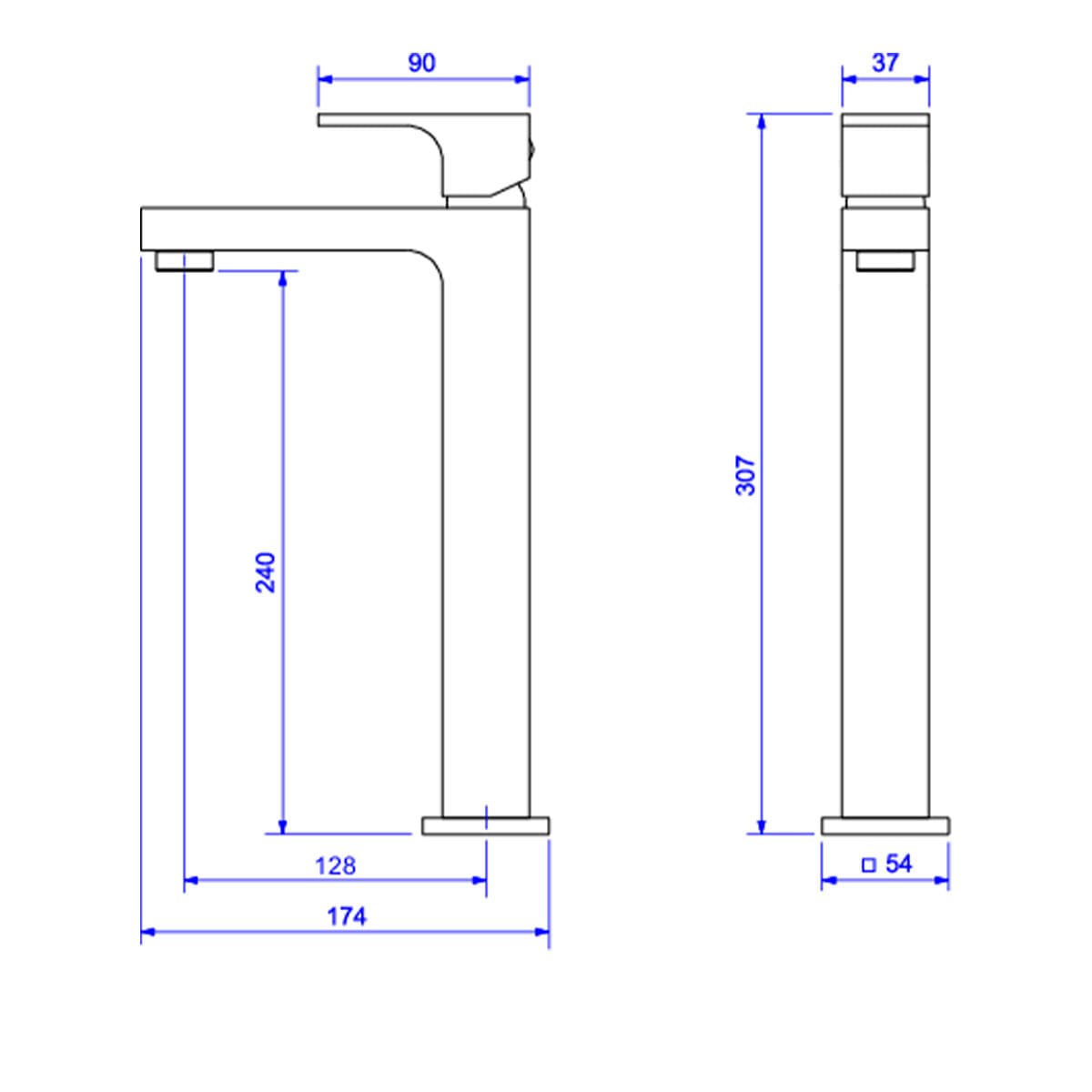 Misturador Monocomando de Mesa Bica Alta para Lavatório Unic — foto 2