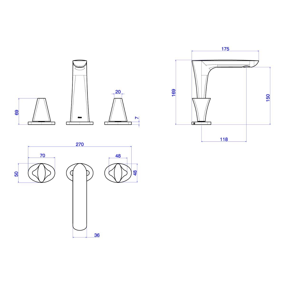 Misturador de Mesa Bica Alta para Lavatório Dk — foto 3