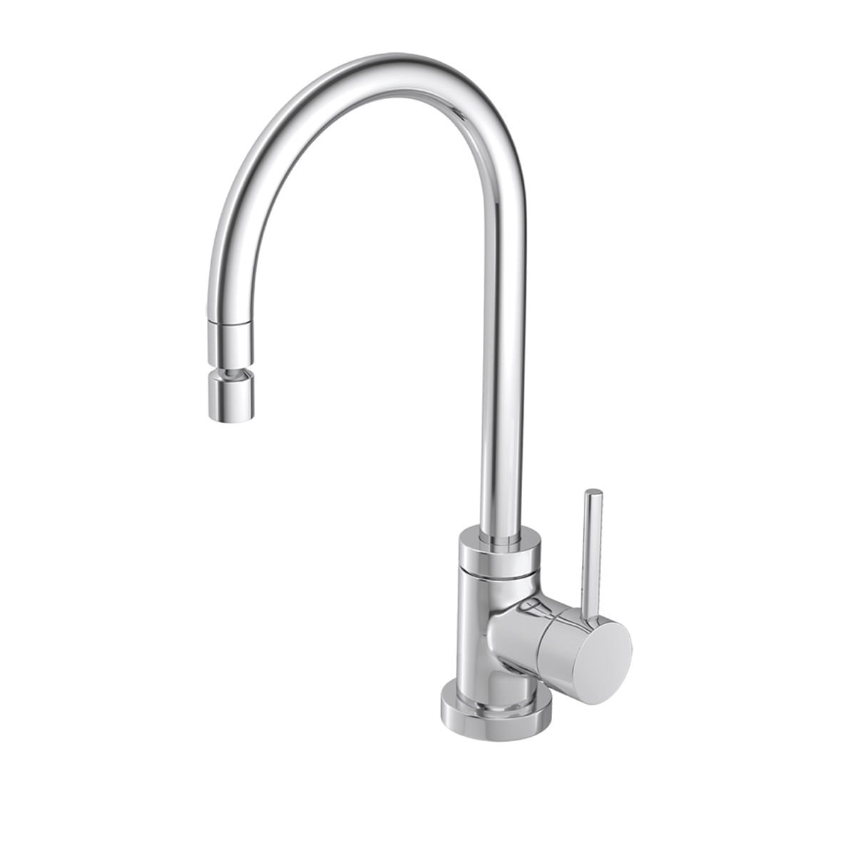 Misturador Monocomando de Mesa Bica Móvel para Cozinha Redonda Spin