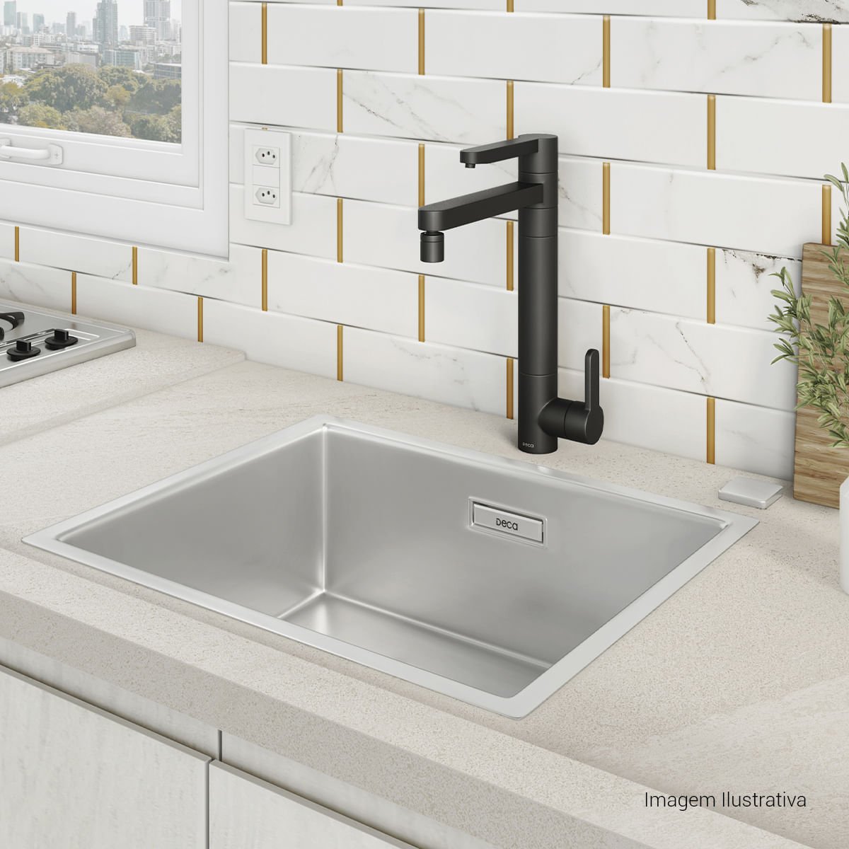 Misturador Monocomando de Mesa com Filtro para Cozinha Twin Click — foto 4