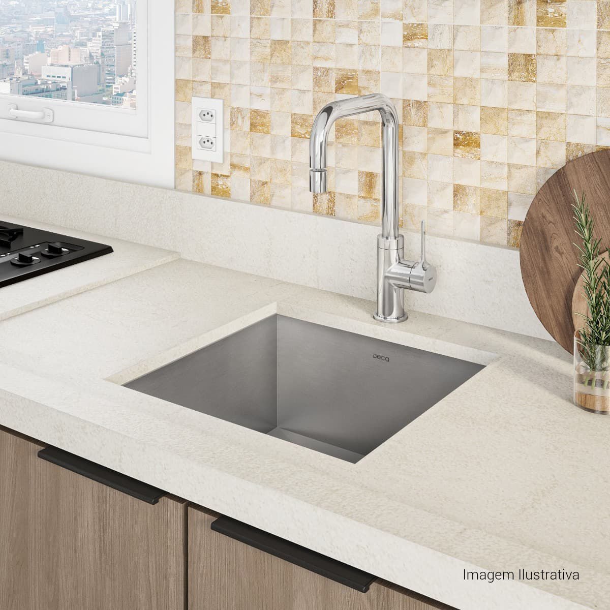 Misturador Monocomando de Mesa Bica Alta para Cozinha Start — foto 2