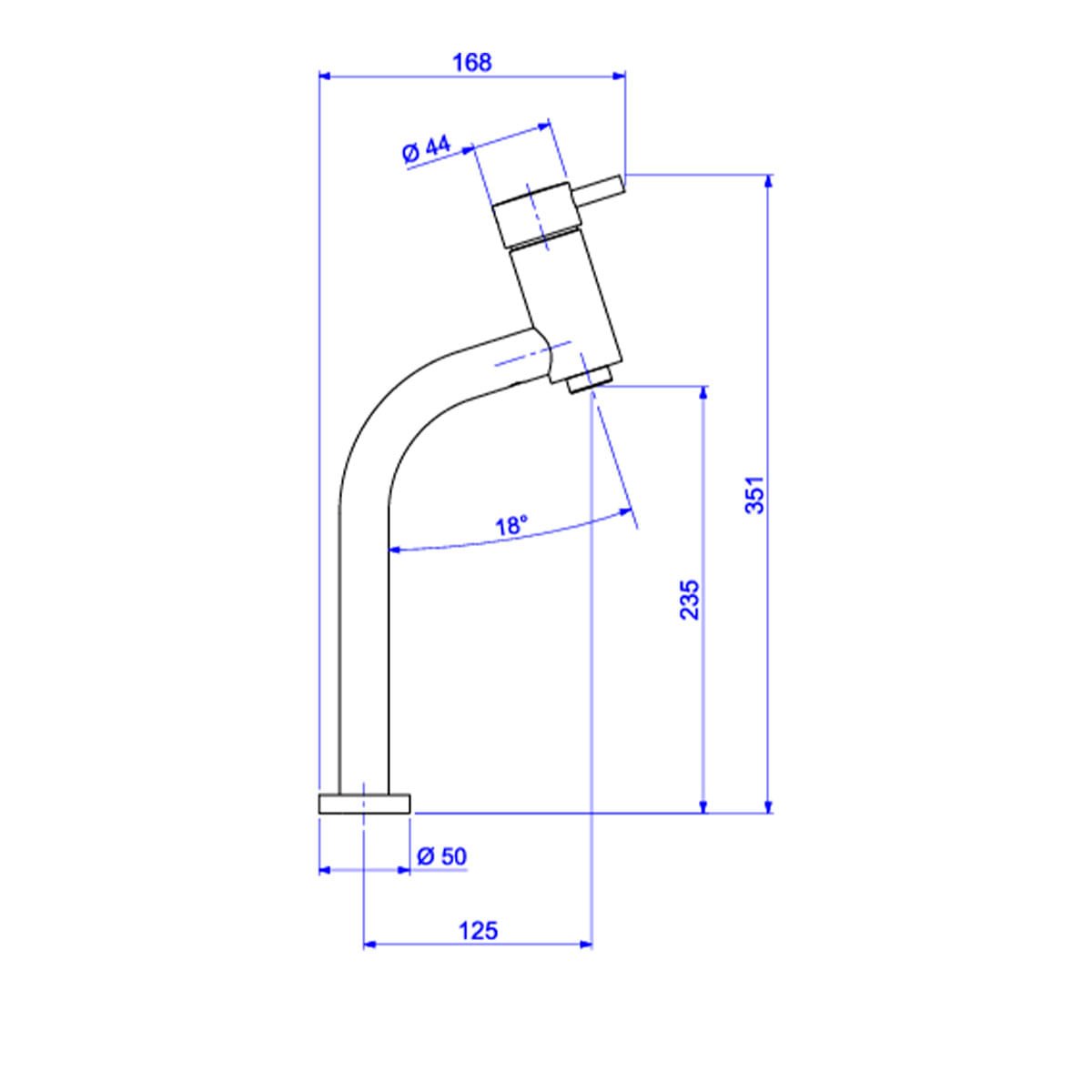 Misturador Monocomando de Mesa Bica Alta para Lavatório Link — foto 2