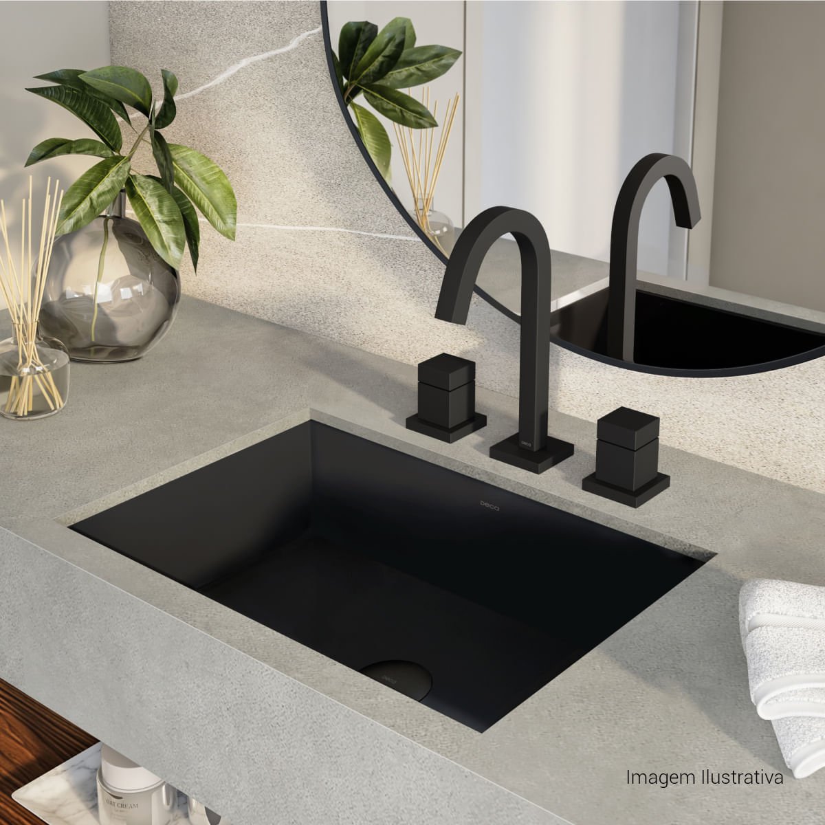 Misturador de Mesa Bica Alta para Lavatório Cubo — foto 5