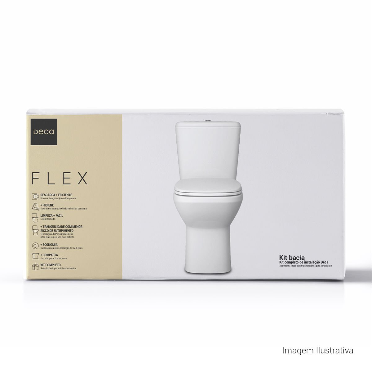 Kit Completo Bacia com Caixa Acoplada Flex — foto 3