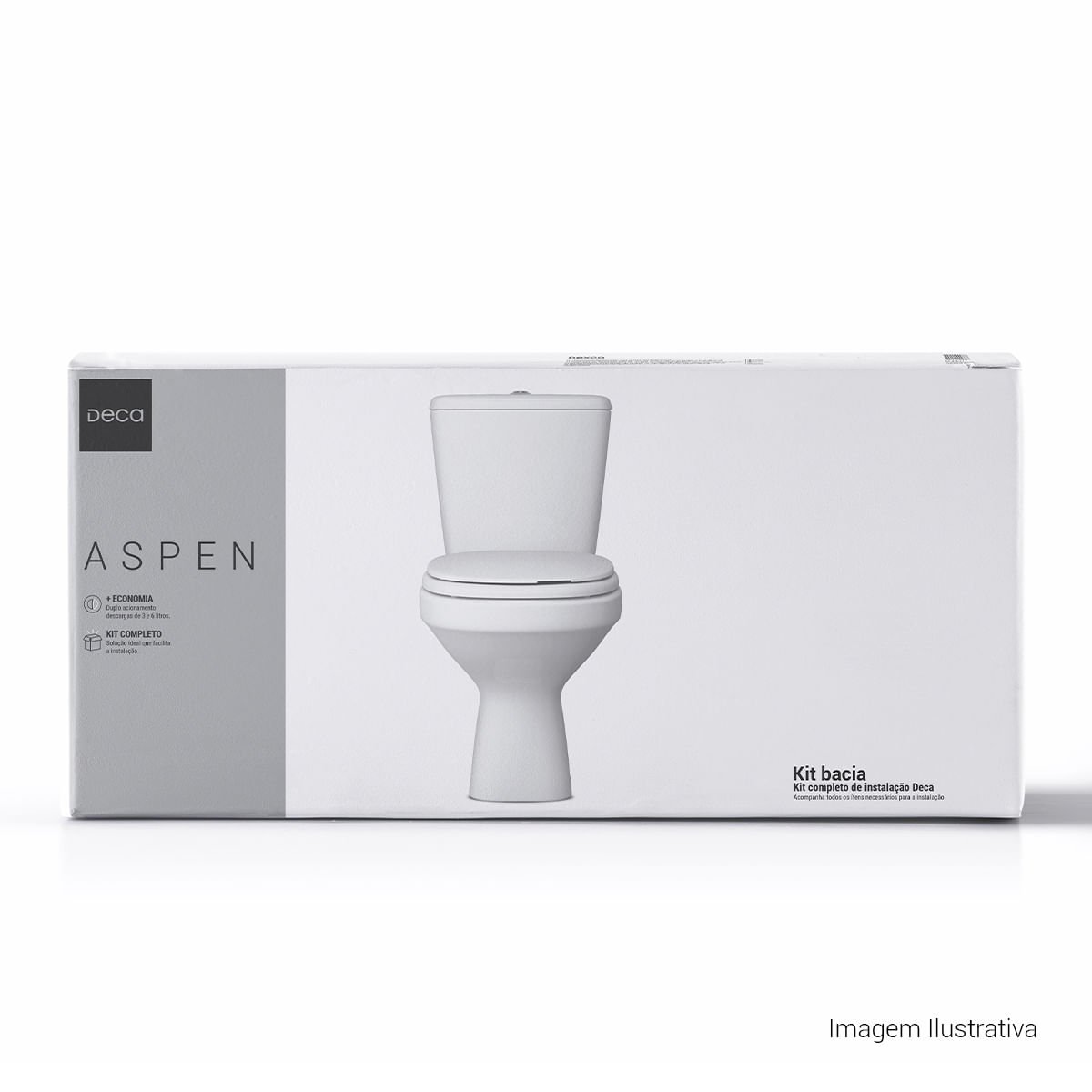 Kit Completo Bacia com Caixa Acoplada Aspen — foto 2