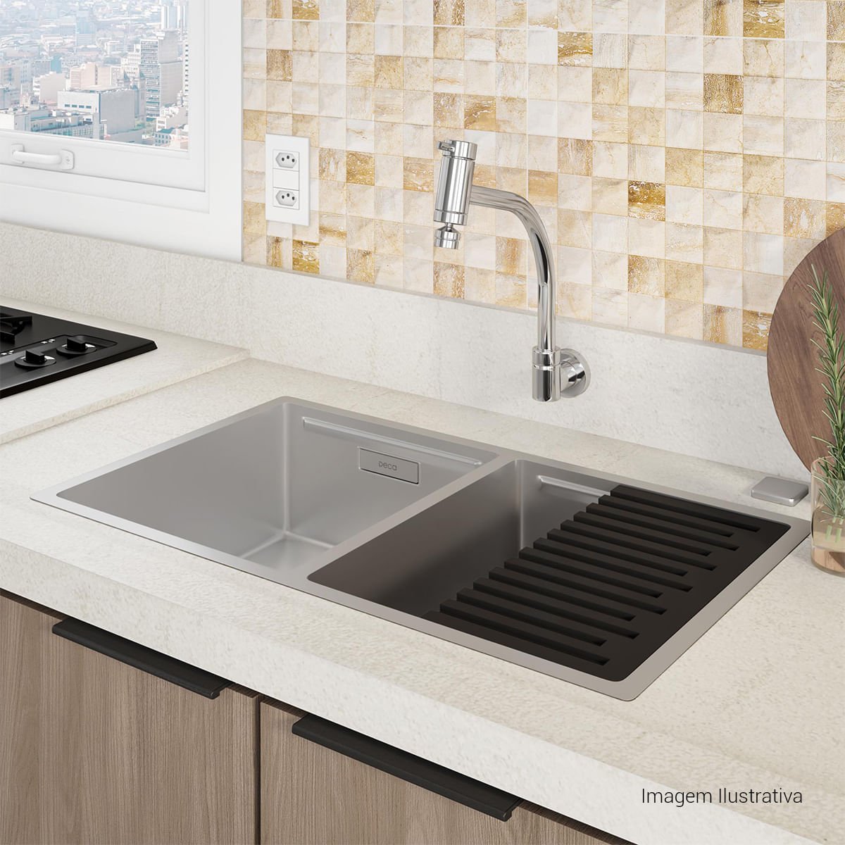 Torneira de Parede Bica Móvel para Cozinha Link — foto 2