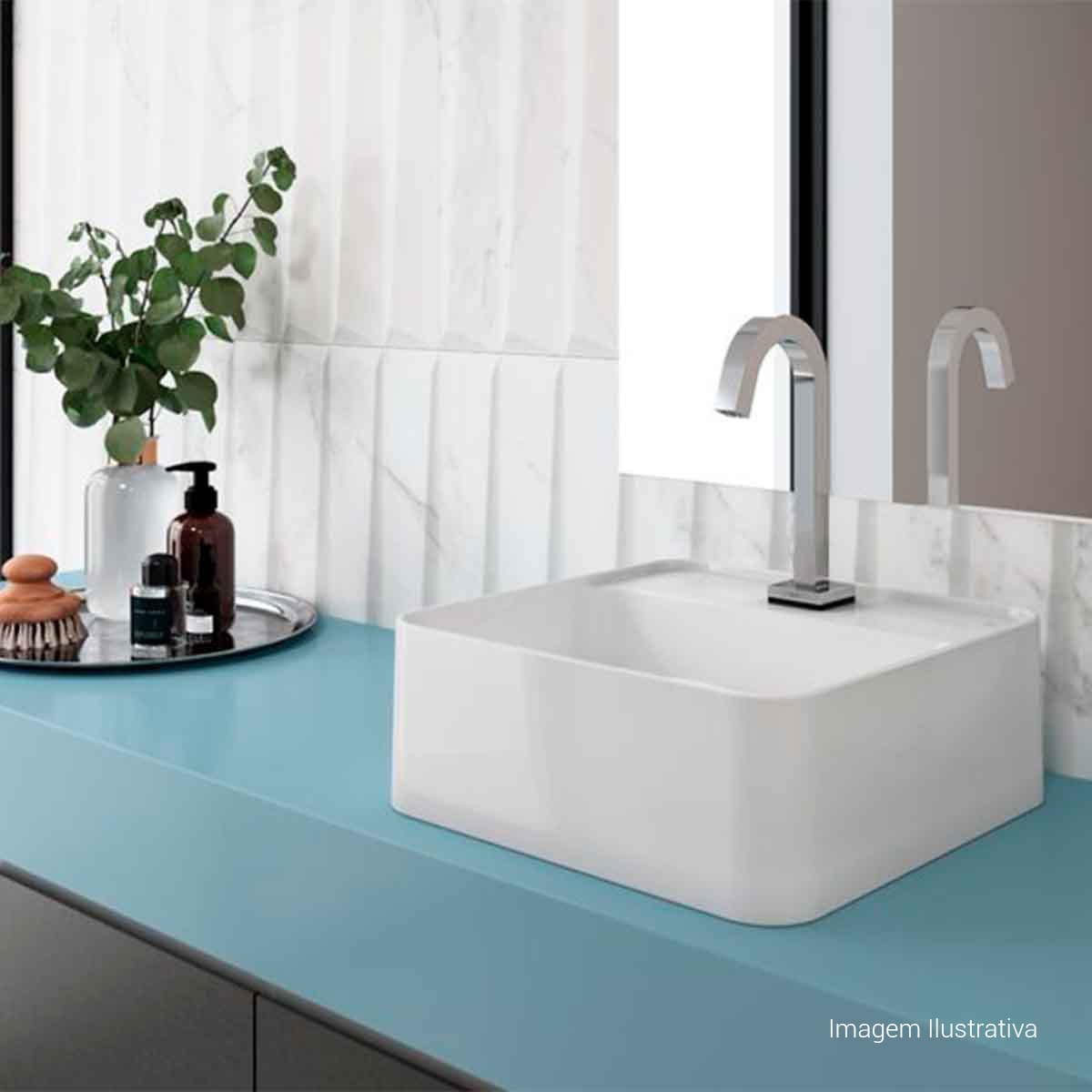 Torneira de Mesa Touchless Bica Baixa para Lavatório Tube — foto 2