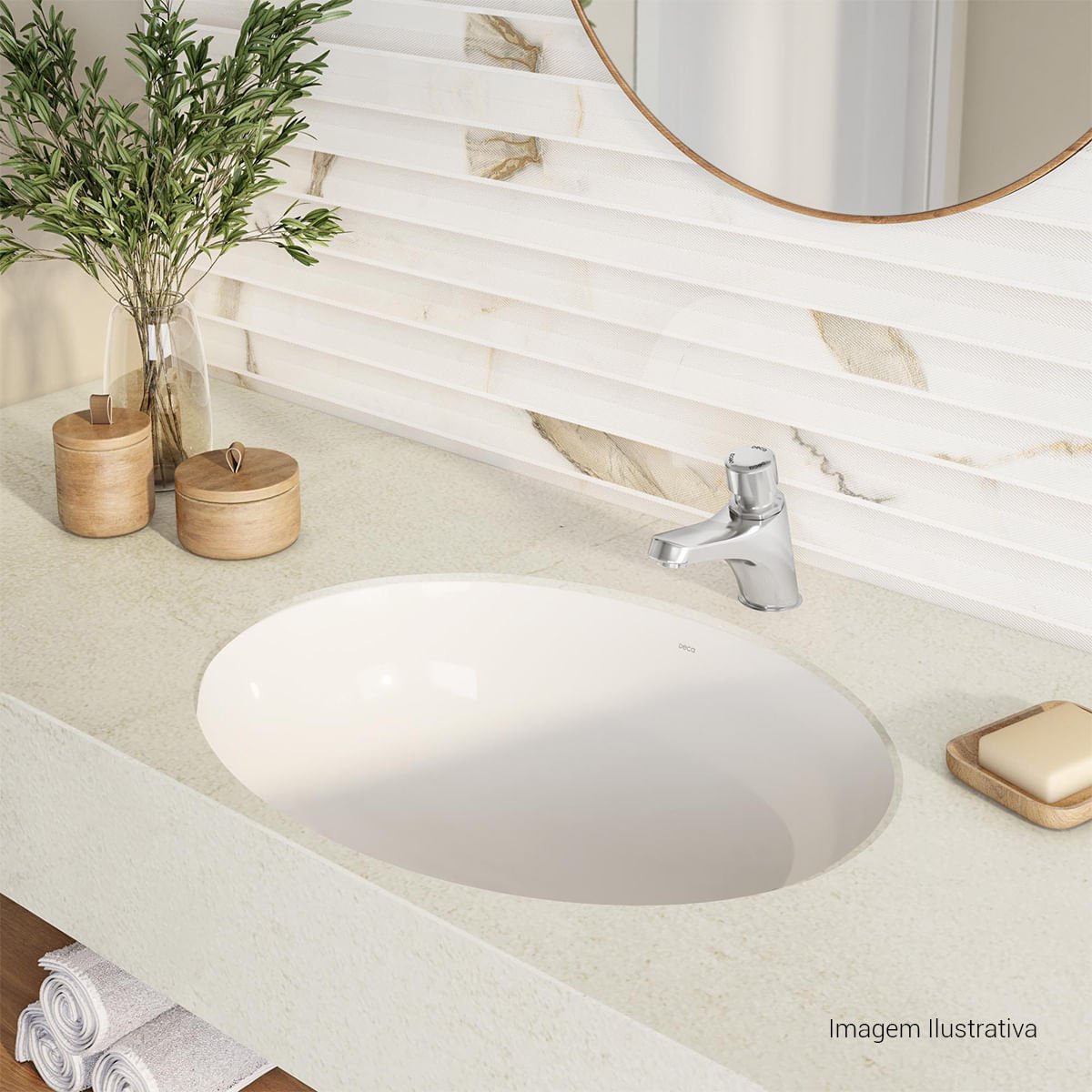 Torneira de Mesa com Fechamento Automático para Lavatório Decamatic Eco — foto 2