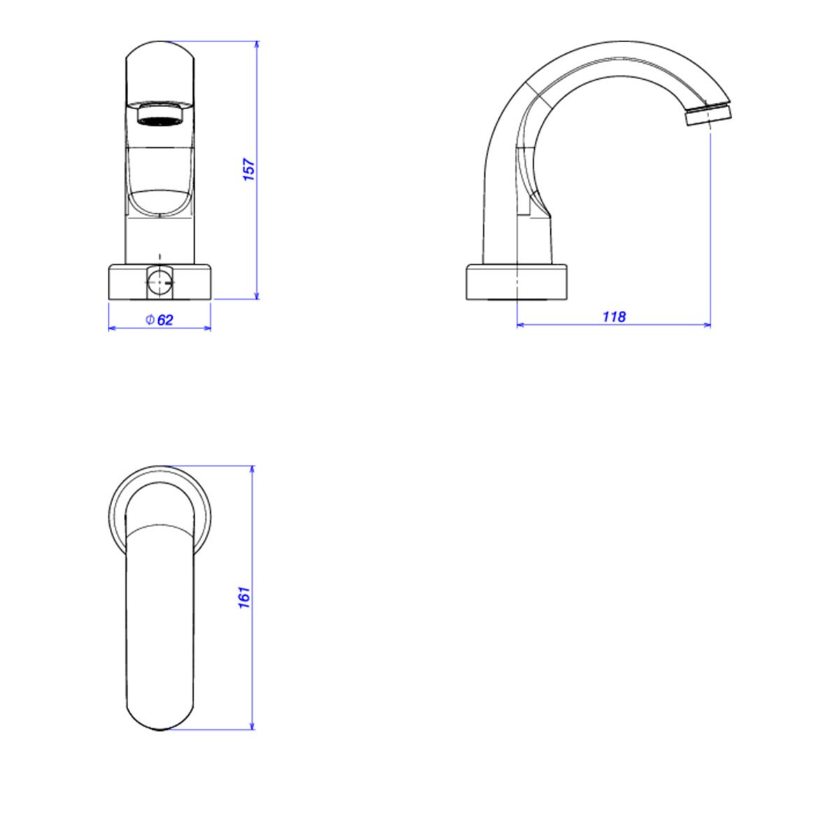 Torneira de Mesa com Sensor Bivolt para Lavatório Decalux — foto 3
