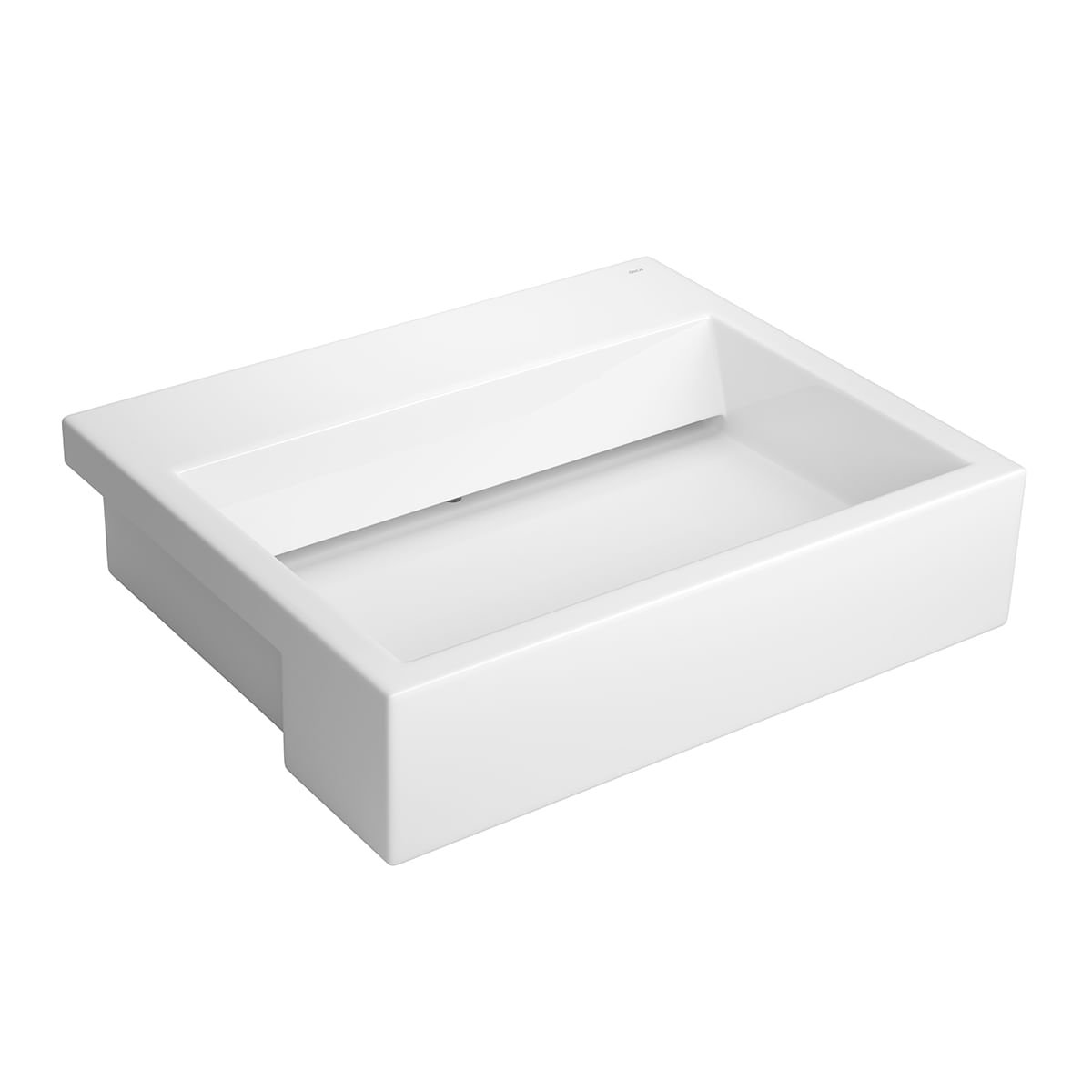 Cuba de Semi Encaixe com Mesa e Válvula Oculta Retangular 46x56cm Linha L