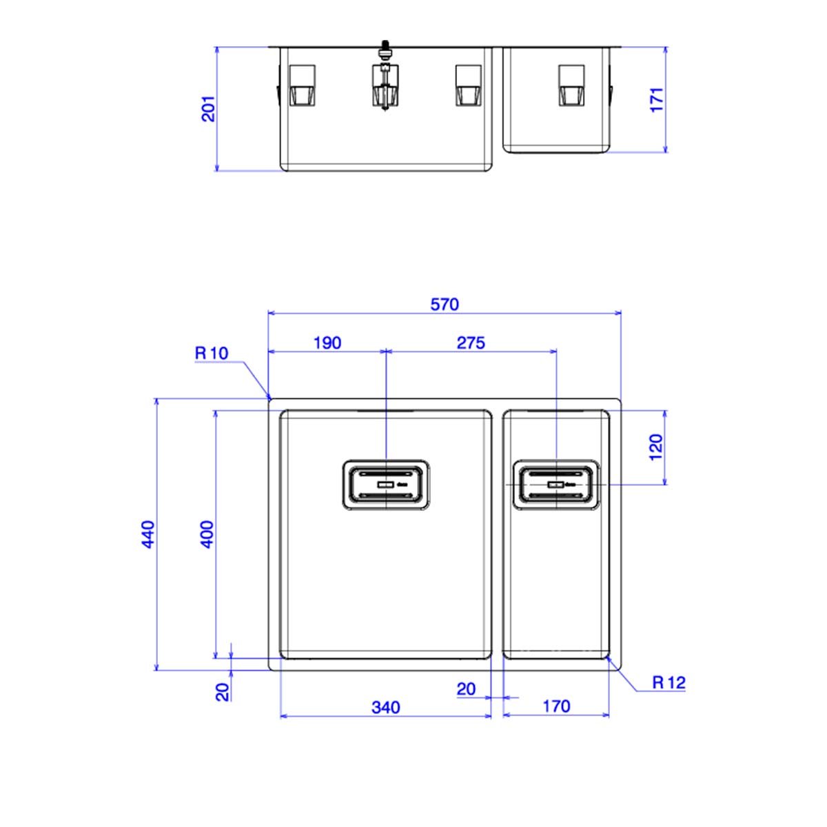 Cuba Dupla para Cozinha em 55cm Wish — foto 3