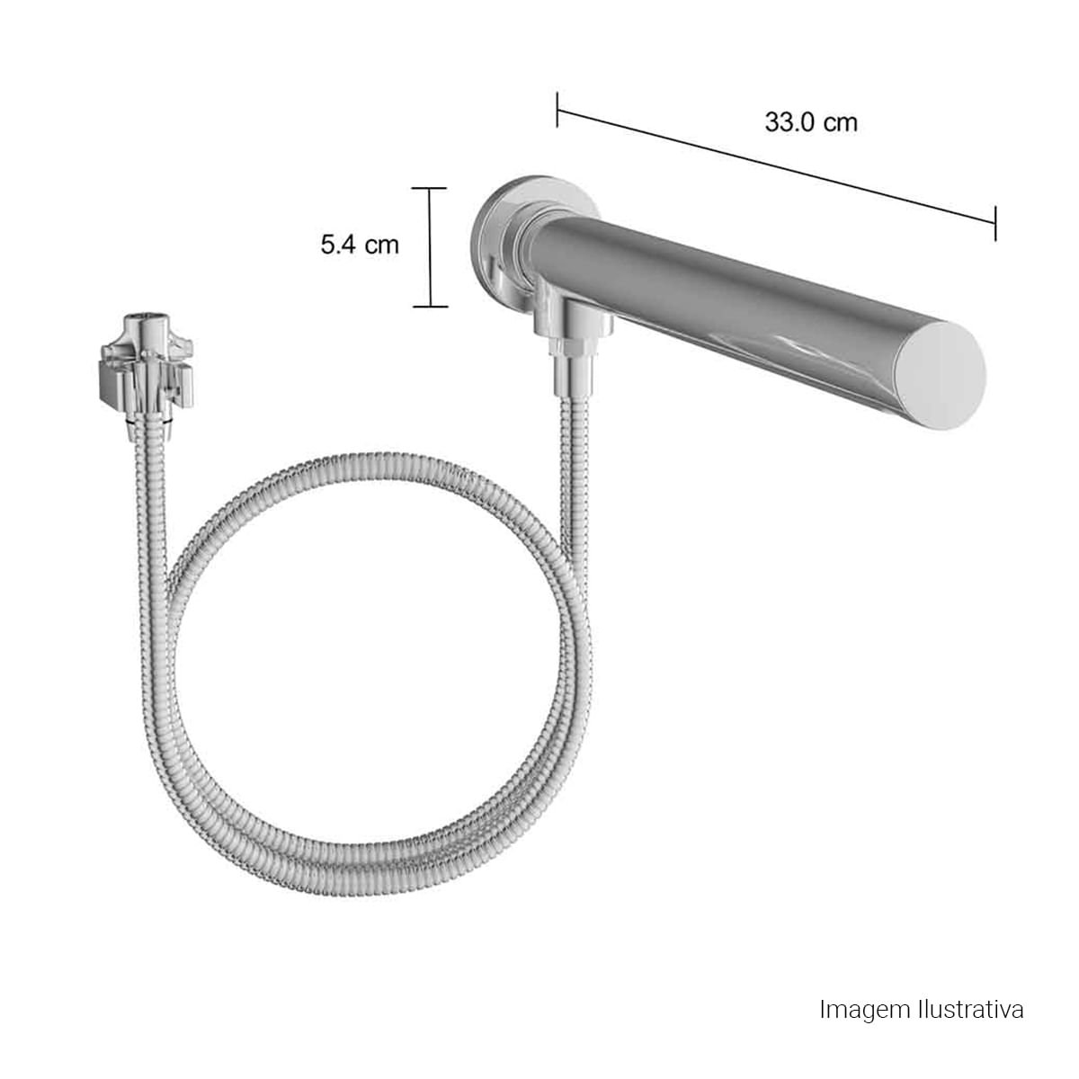 Desviador para Chuveiro com Tubo 330mm Luxo Universal — foto 2