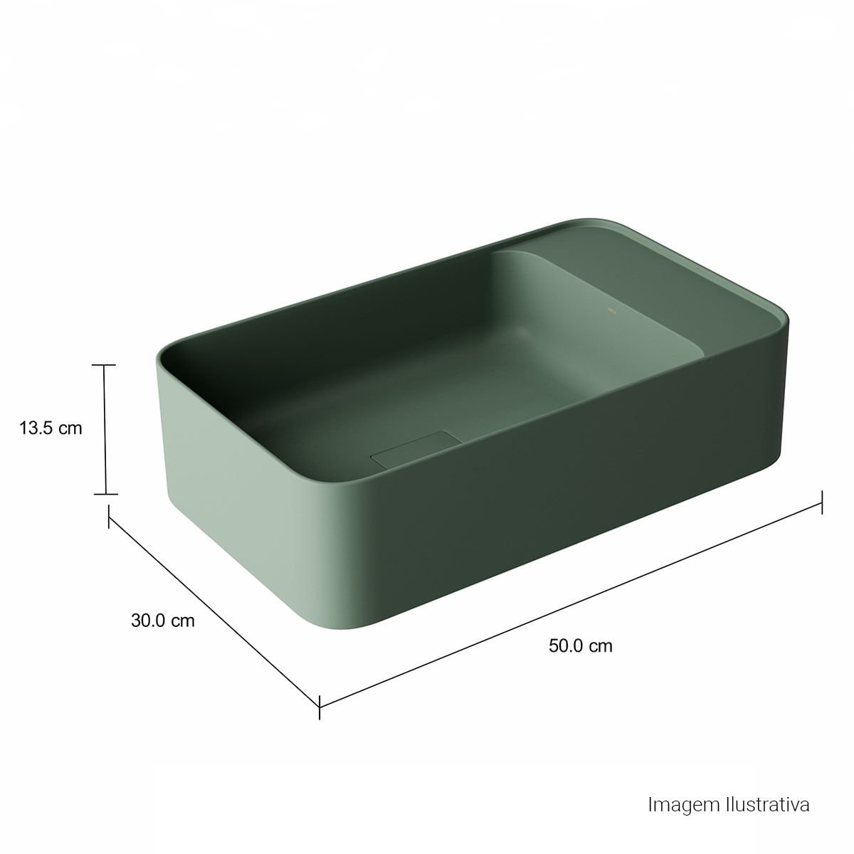 Cuba Suspensa Retangular com Mesa à Direita 30x50cm Slim — foto 6