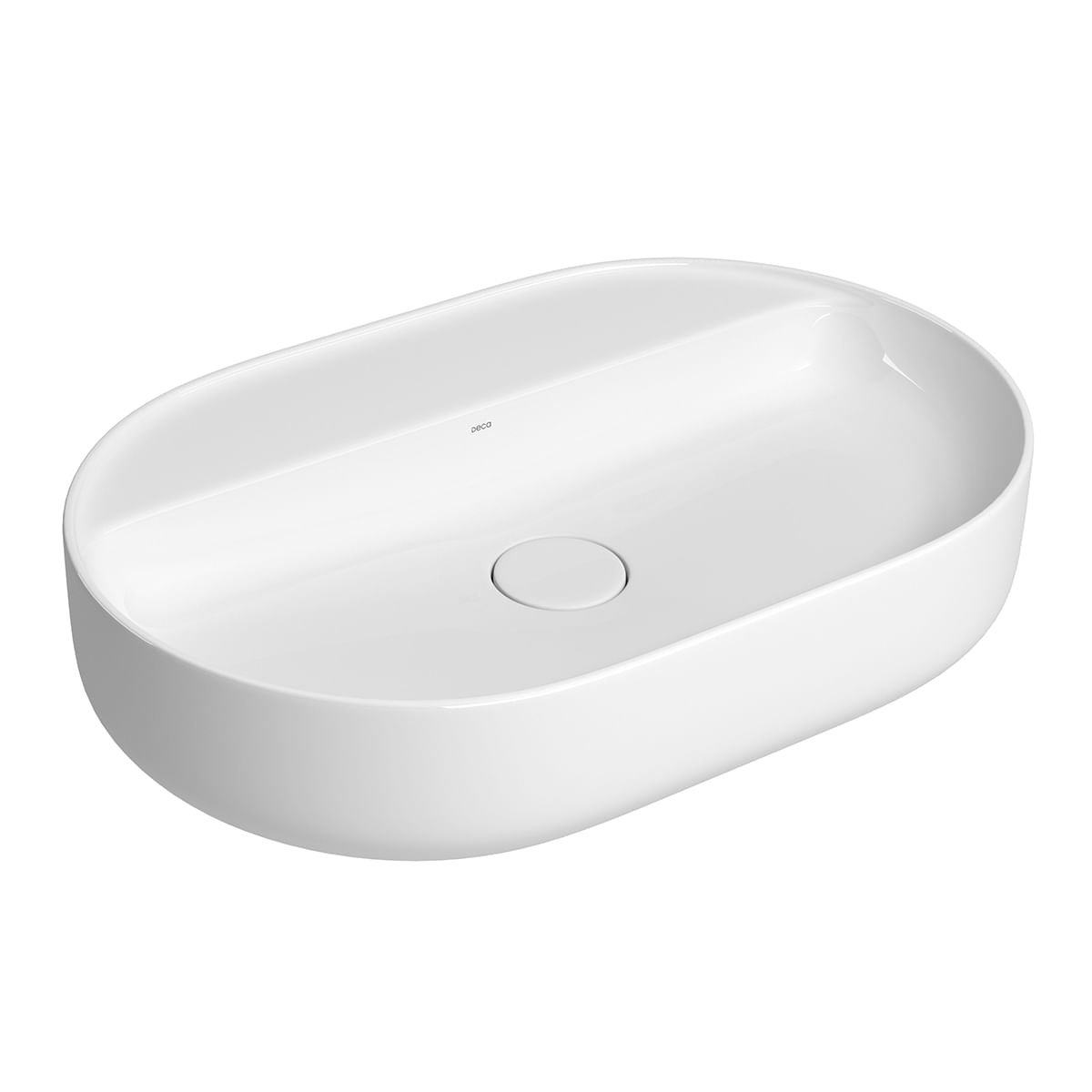 Cuba de Apoio com Mesa Oval 40x60cm Ébano Fosco Slim — foto 5