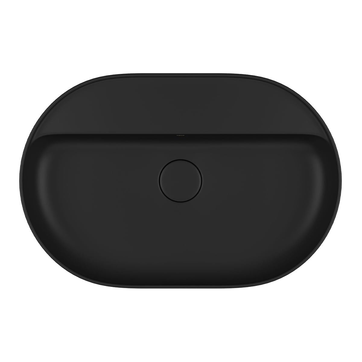 Cuba de Apoio com Mesa Oval 40x60cm Ébano Fosco Slim — foto 2