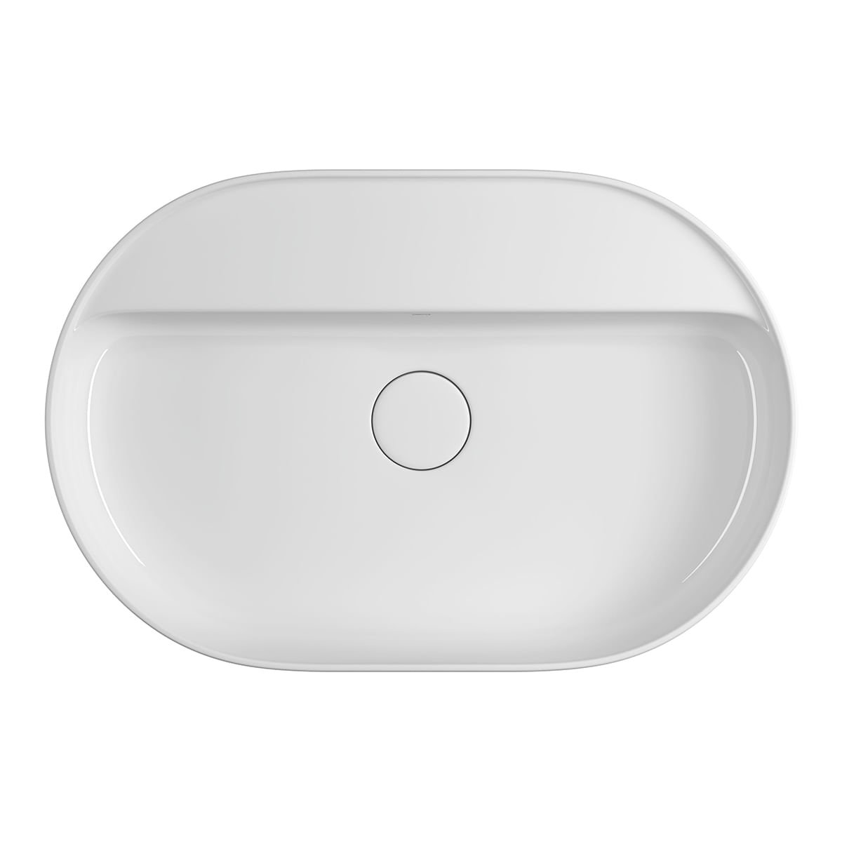 Cuba de Apoio com Mesa Oval 40x60cm Ébano Fosco Slim — foto 6