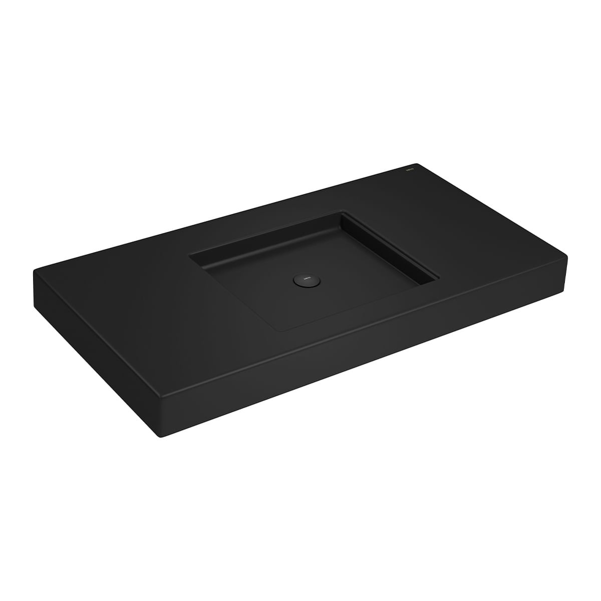 Cuba de Apoio com Mesa Retangular 112cm Ébano Fosco