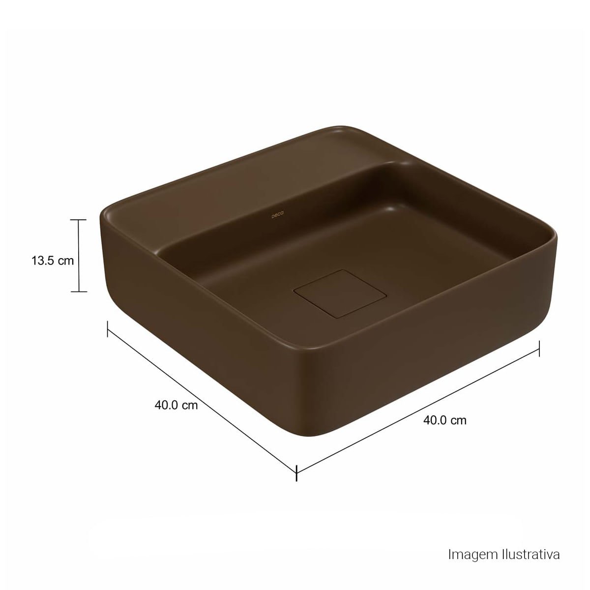 Cuba de Apoio com Mesa Quadrada 40cm Slim — foto 7