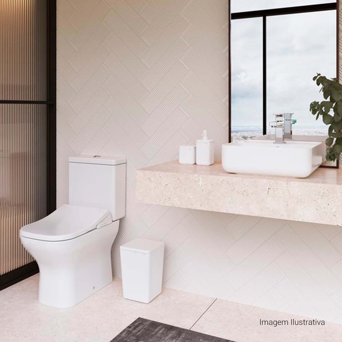 Assento com Ducha Luz Noturna Quadra Axis Unic e — foto 3