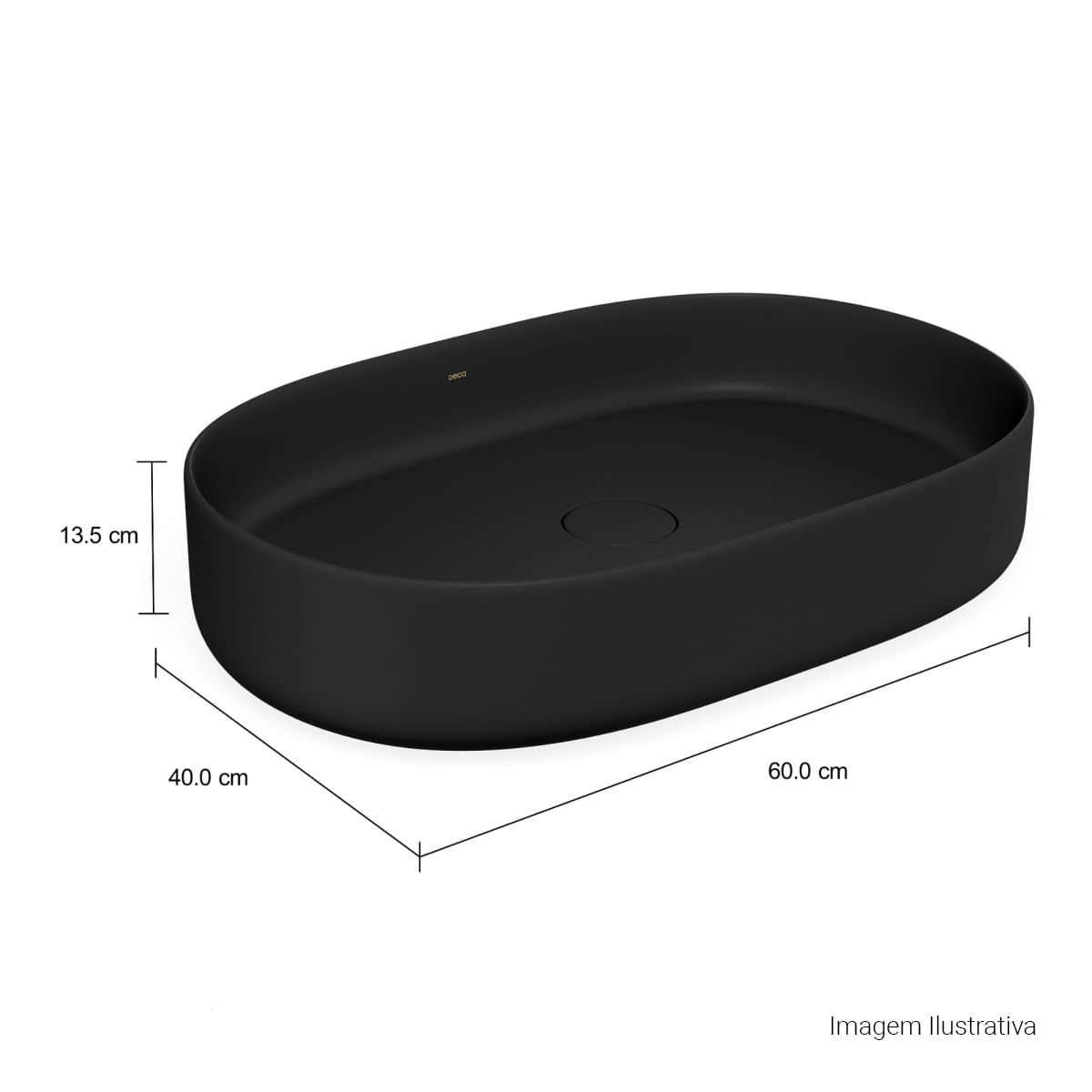 Cuba de Apoio Oval 40x60cm Slim — foto 9
