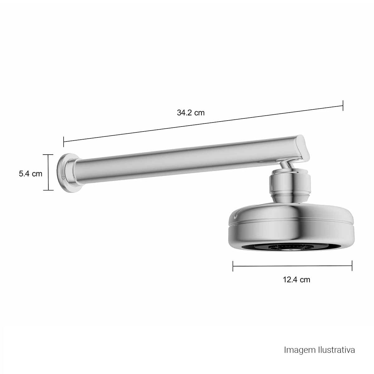 Chuveiro com Tubo de Parede com Entrada de Ar Acqua Plus — foto 3