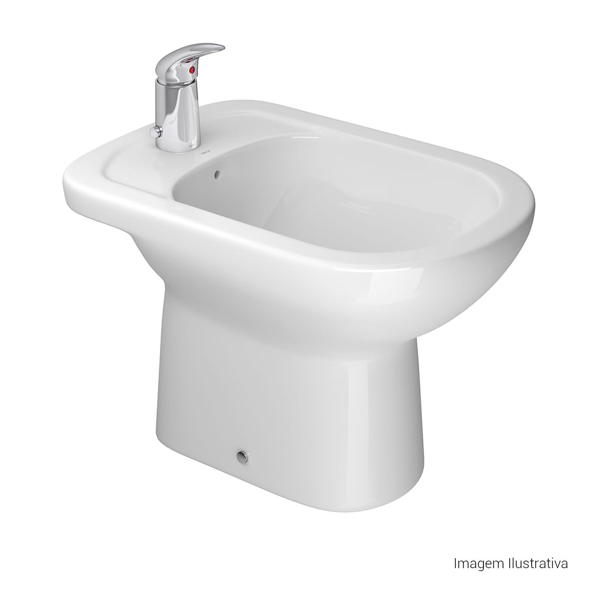 Bidê 1 Furo com Ducha Vertical Vogue Plus