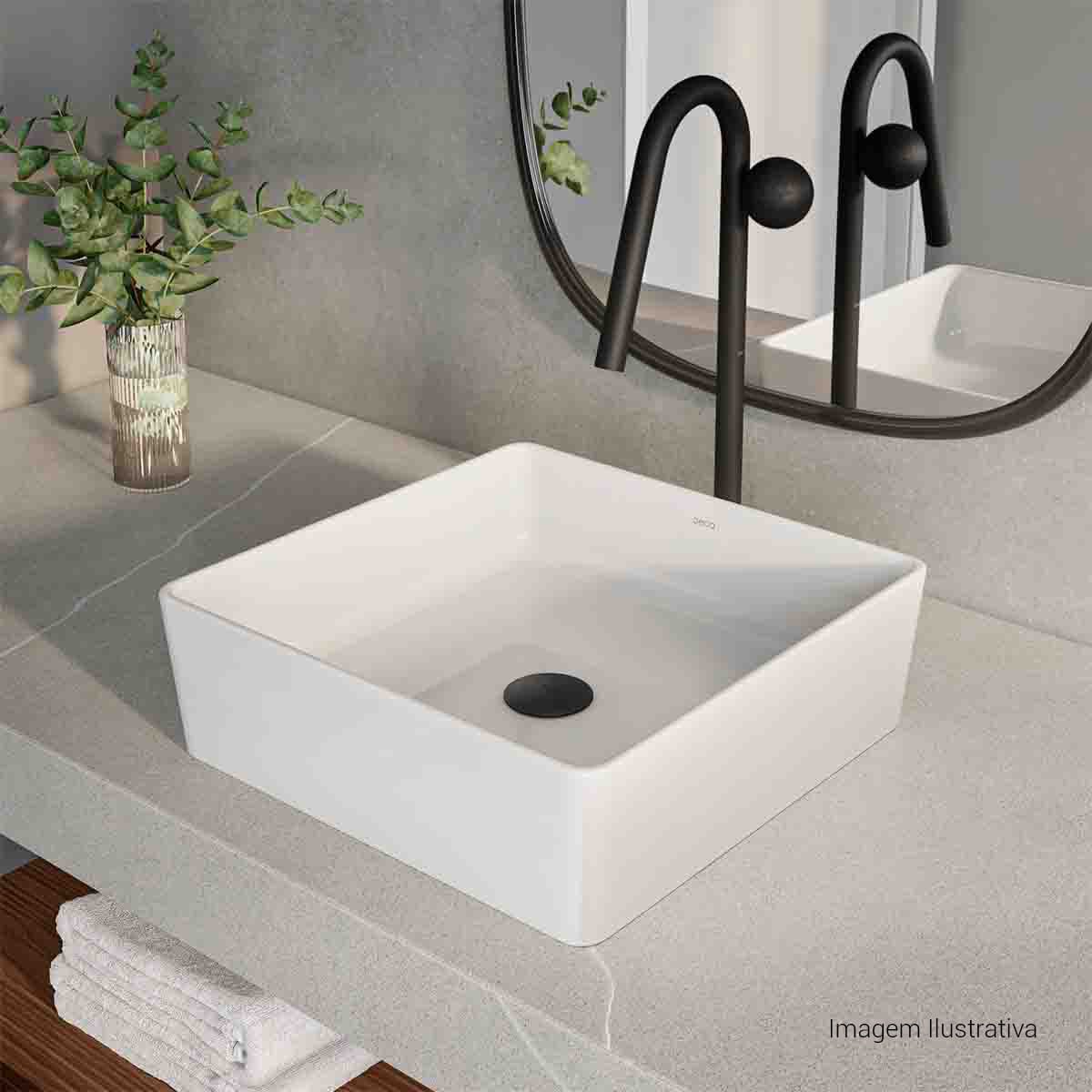 Torneira de Mesa Touchless com Textura Bica Alta para Lavatório Orbe — foto 3