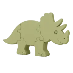 Trico Dinossauro Tricerátopo Quebra Cabeça de Montar — foto 1