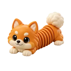 Pompom Cachorro Lulu da Pomerânia de Mola Articulado — foto 1