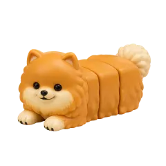 Pompom Mini Cachorro Lulu da Pomerânia Articulado — foto 1