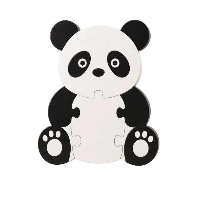 Bambu Panda Quebra Cabeça de Montar
