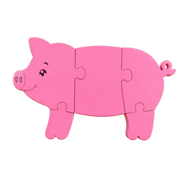 Pipo Porquinho Quebra Cabeça de Montar