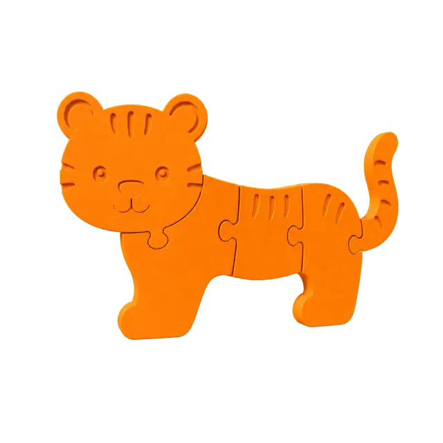 Rajá Tigre Quebra Cabeça de Montar