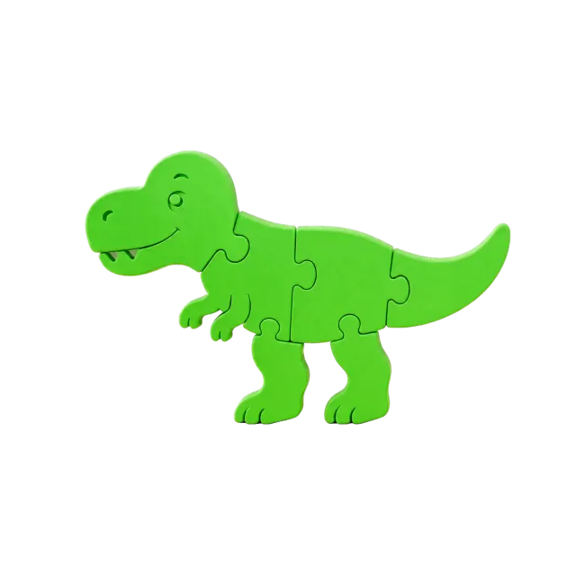 Rex Dinossauro Tiranossauro Quebra Cabeça de Montar