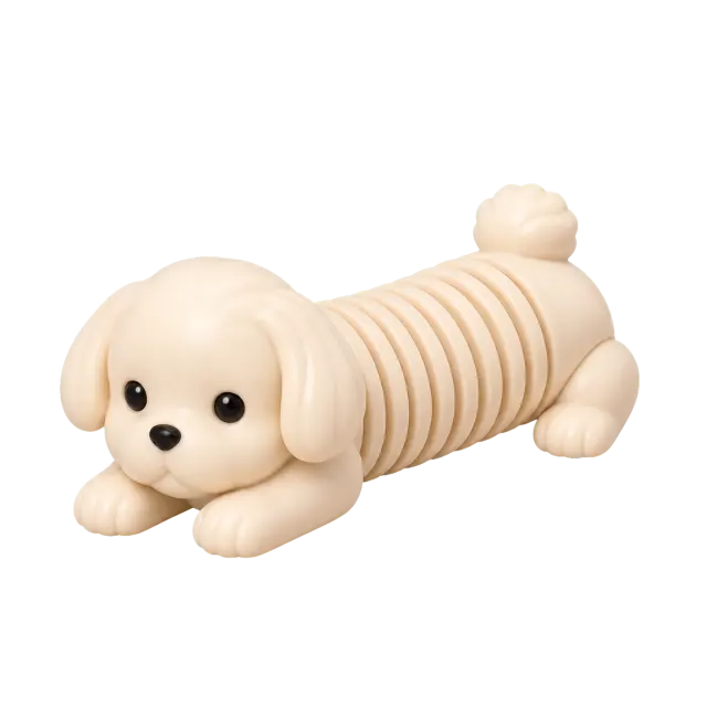 Floquinho Cachorro Maltês Articulado Colecionável