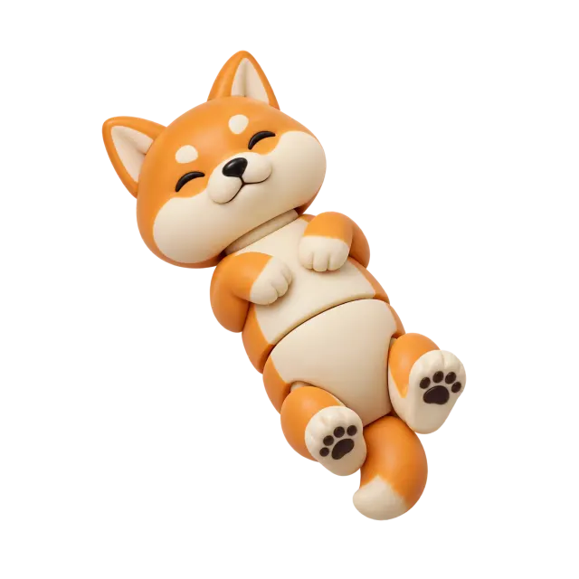 Koda Cachorro Shiba Inu Articulado Colecionável