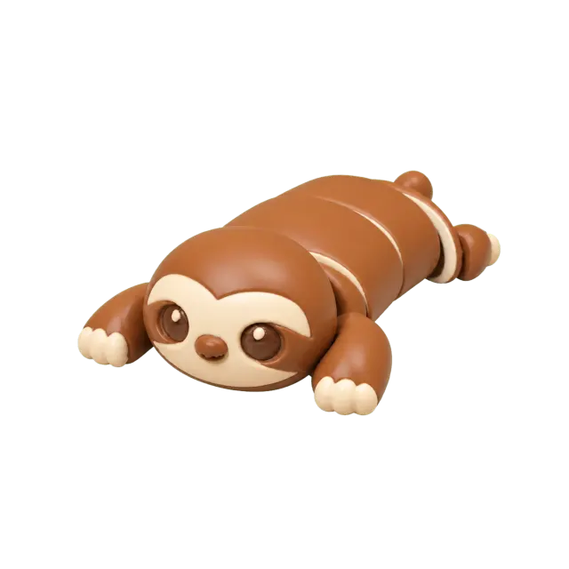 Lento Bicho Preguiça Articulado Colecionável