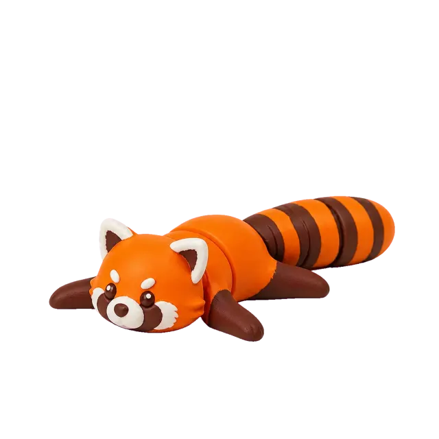 Ravi Panda Vermelho Articulado Colecionável