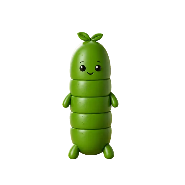Picles Personagem Vegetal Articulado Colecionável