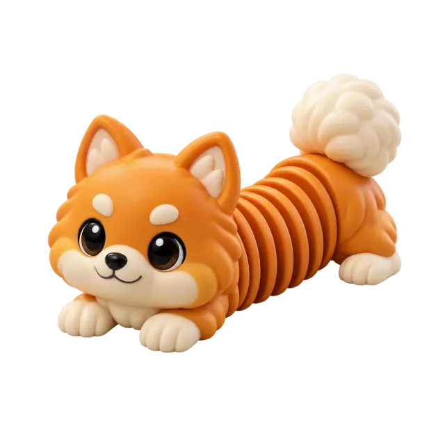 Pompom Cachorro Lulu da Pomerânia de Mola Articulado